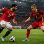Egypt and Belgium players face off during a tense Group G World Cup opening match