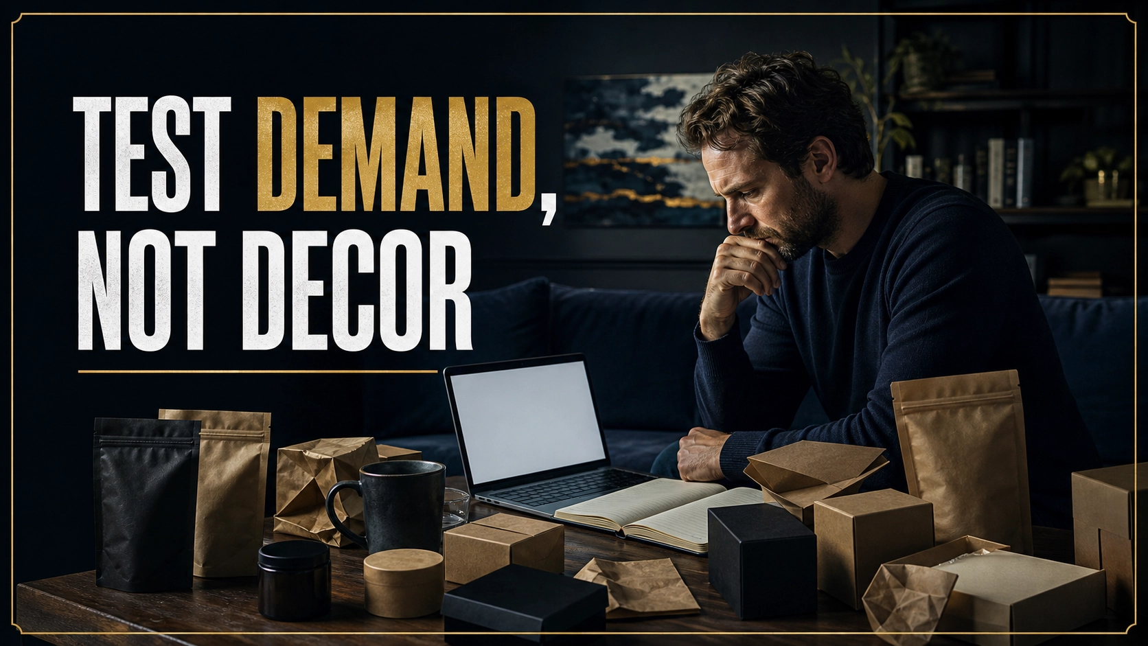 Founder testing customer demand before spending on branding, packaging or business decoration