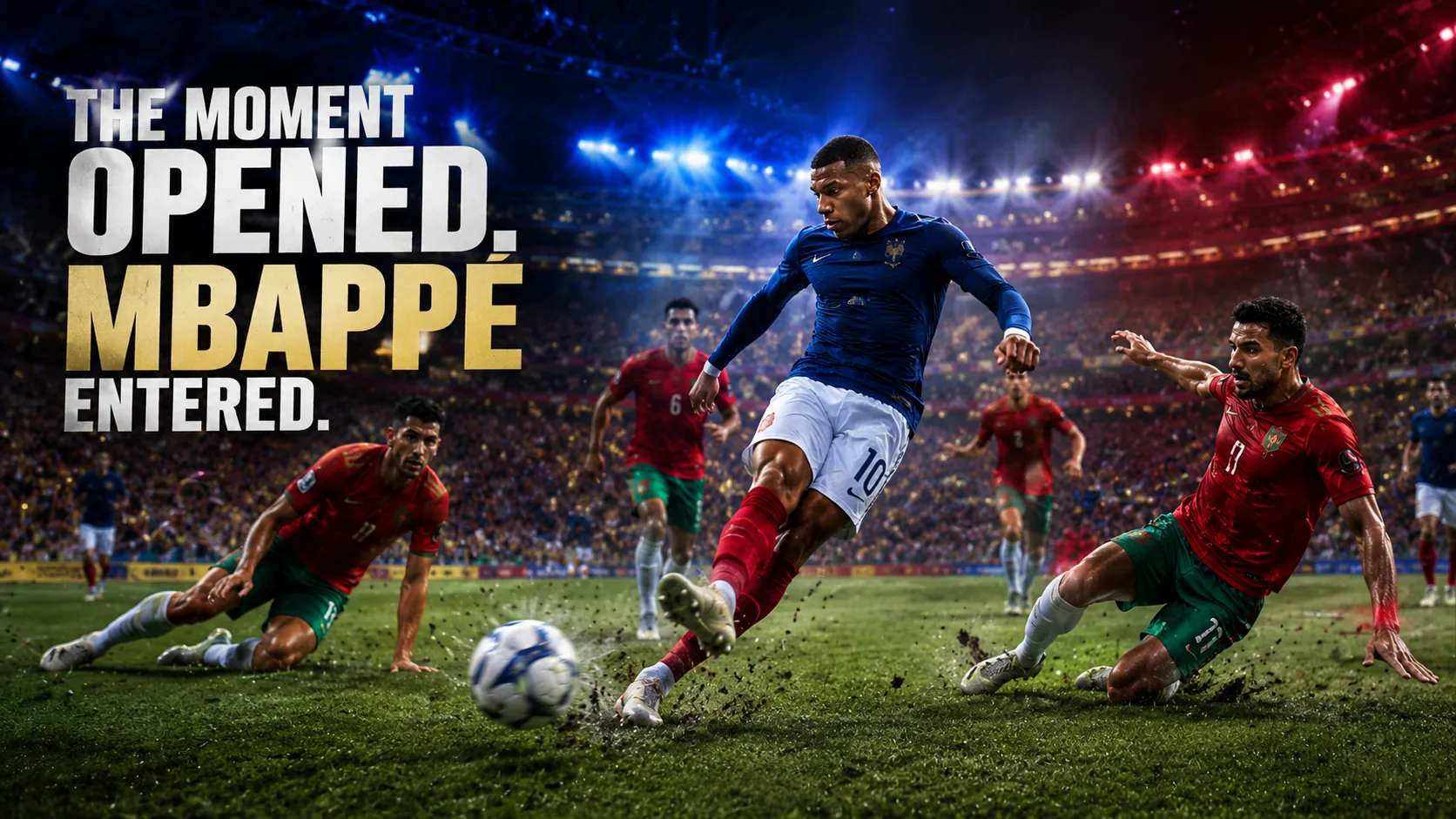 Mbappe-inspired France forward scoring the breakthrough against Morocco at the 2026 World Cup