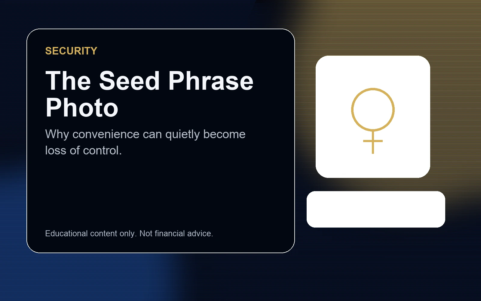 Crypto wallet seed phrase safety lesson for beginners