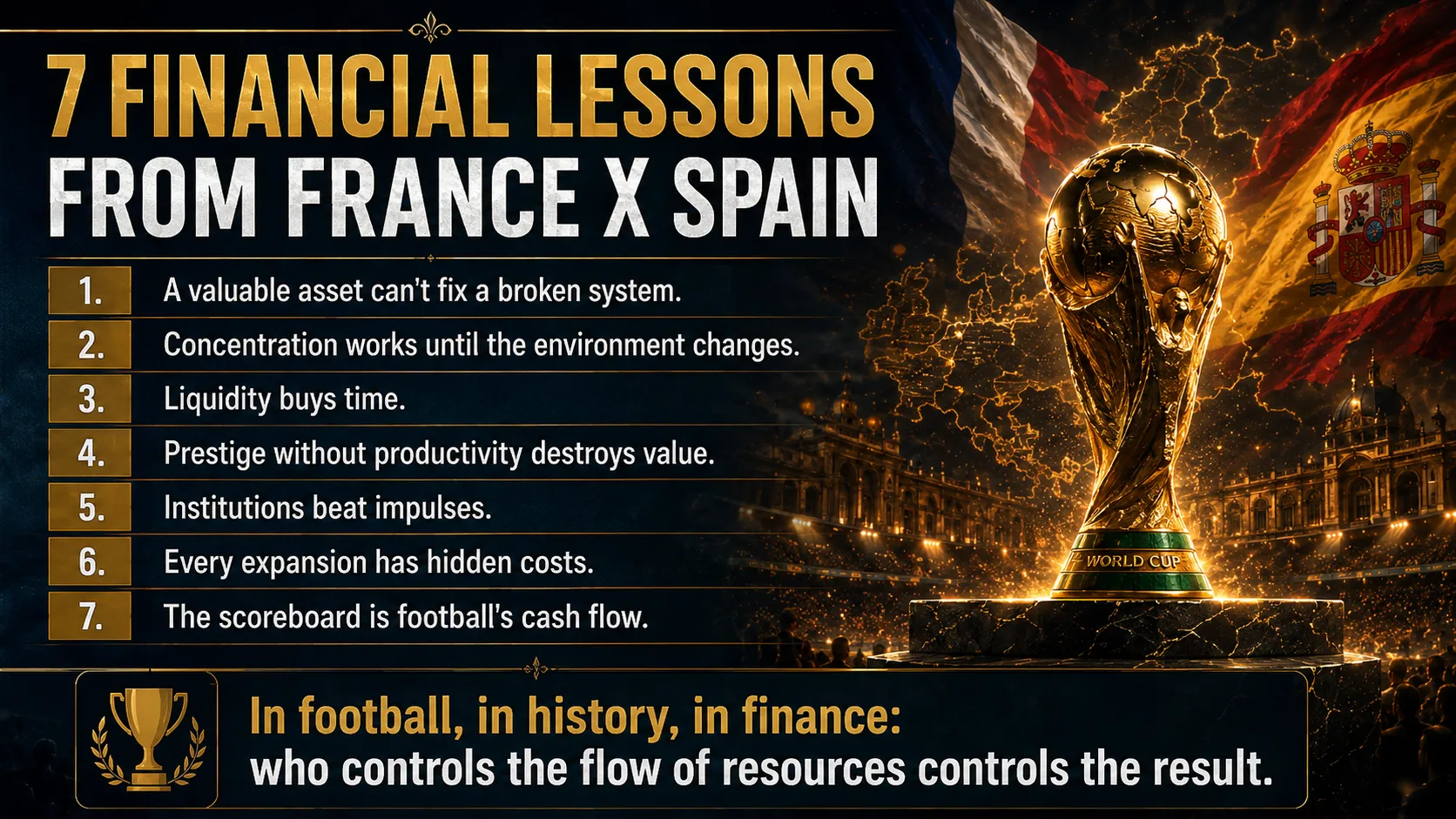 Seven financial lessons from the France versus Spain World Cup semi-final