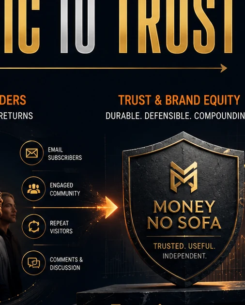 Brand trust compounding through accurate research useful tools and returning readers