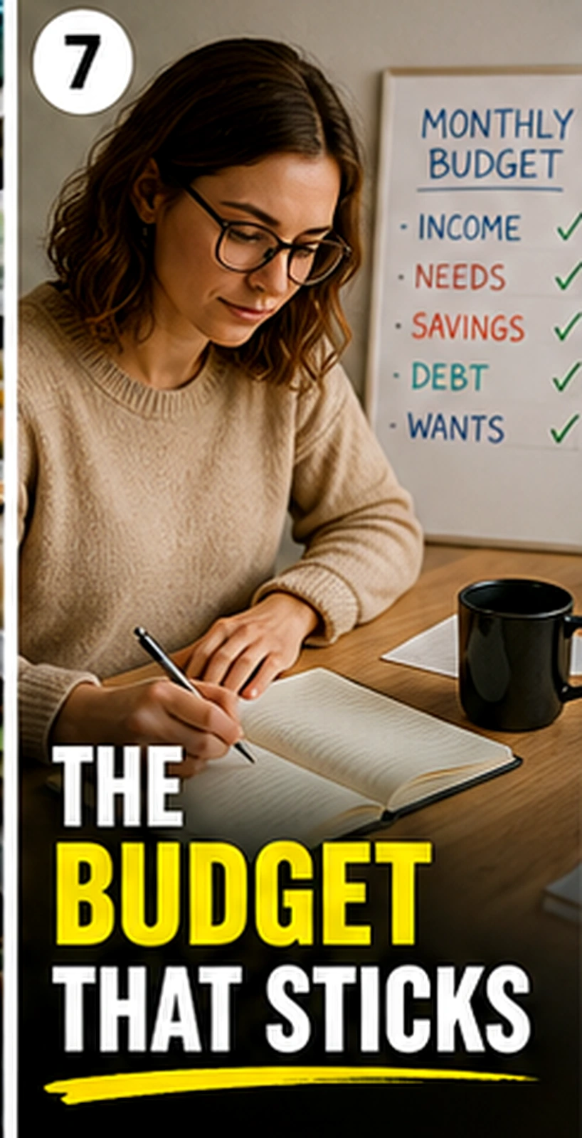 Person building a simple monthly budget at home