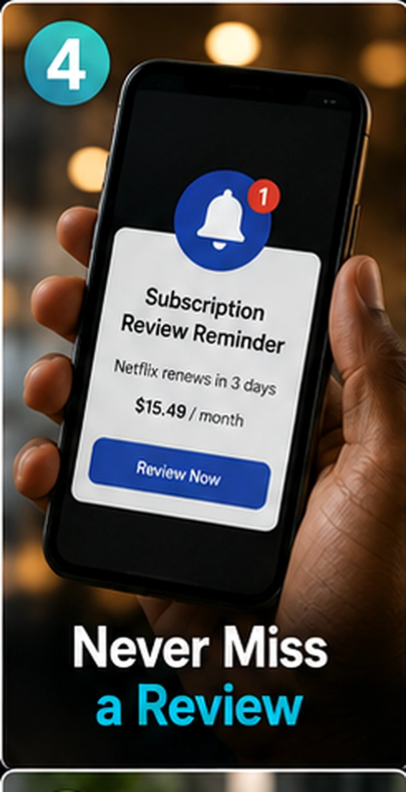 Phone subscription renewal reminder