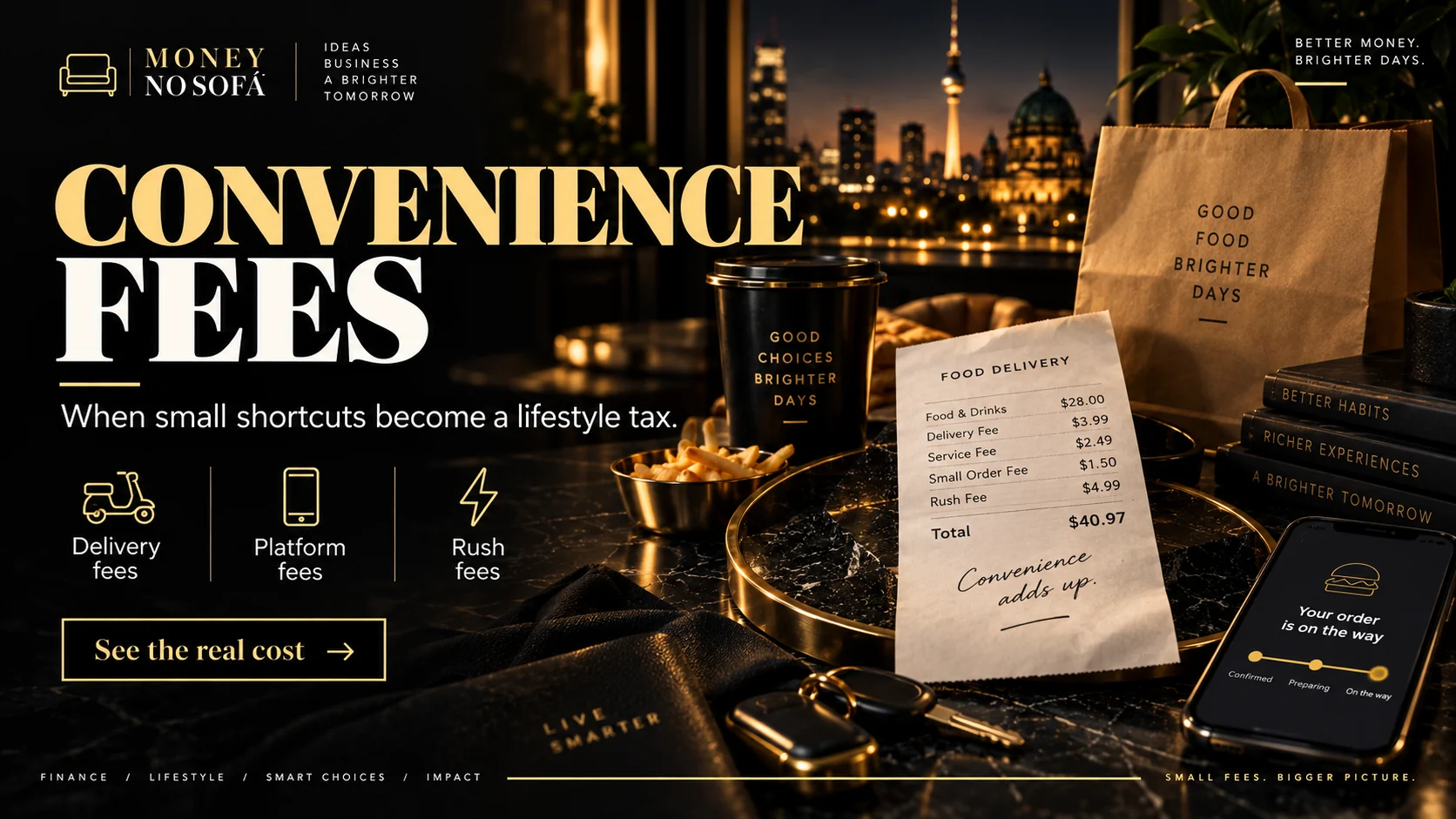 Money no Sofá — convenience fees